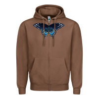 Chestnut Black Swallowtail Butterfly Zipper Hoodie - LillyAllenDesigns