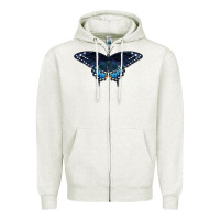 Black Swallowtail Butterfly Zipper Hoodie | Teevron