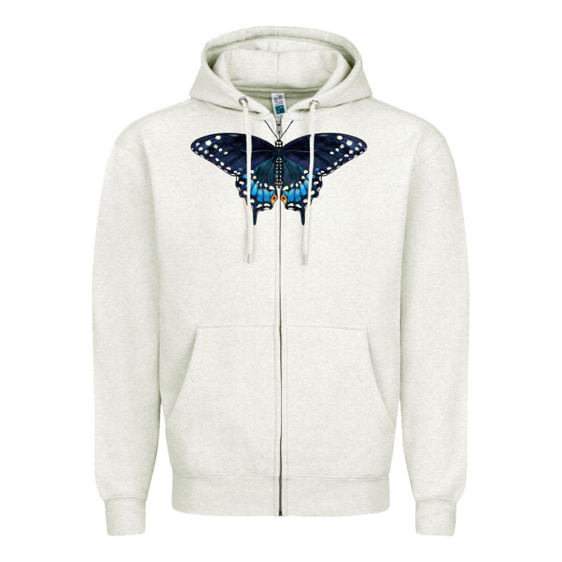 Black Swallowtail Butterfly Zipper Hoodie by LillyAllenDesigns | Teevron