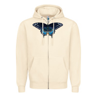 Sandshell Black Swallowtail Butterfly Zipper Hoodie - LillyAllenDesigns