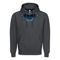Smoke Black Swallowtail Butterfly Zipper Hoodie - LillyAllenDesigns