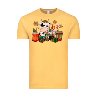 Vintage Mustard cow coffee cups christmas Vintage Tee - CowGirlArtShop