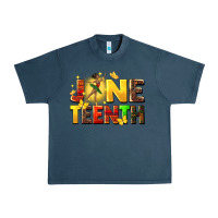 Midnight Navy juneteen black girl Urban Heavy Tee - CowGirlArtShop