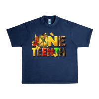 Navy juneteen black girl Urban Heavy Tee - CowGirlArtShop