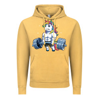 Vintage Mustard Unicorn Weightlifting T Fitness Gym Deadlift Rainbow Gifts Party Men W Vintage Hoodie - trangStudio