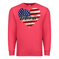 Veteran Heart American Flag Premium Sweatshirt | Teevron