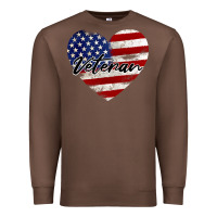 Chestnut veteran heart american flag Premium Sweatshirt - BarkalooDesign