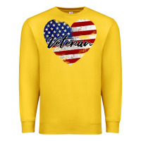 Lemon veteran heart american flag Premium Sweatshirt - BarkalooDesign