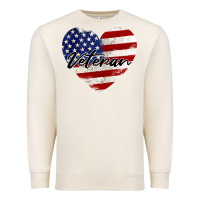 Sandshell veteran heart american flag Premium Sweatshirt - BarkalooDesign