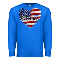 True Royal veteran heart american flag Premium Sweatshirt - BarkalooDesign