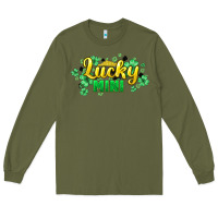 Army Green lucky mini st patricks Long Sleeve Tee - HowdyJamesFarm