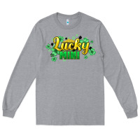 Heather Grey lucky mini st patricks Long Sleeve Tee - HowdyJamesFarm