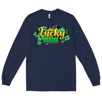 Navy lucky mini st patricks Long Sleeve Tee - HowdyJamesFarm