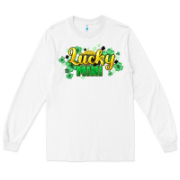 White lucky mini st patricks Long Sleeve Tee - HowdyJamesFarm