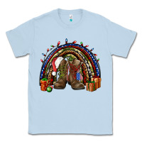 Dusty Blue Army Christmas rainbow Classic Tee - NancyCooperArtShop