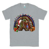 Heather Grey Army Christmas rainbow Classic Tee - NancyCooperArtShop