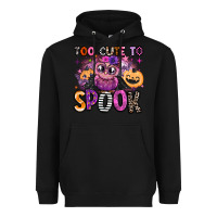 Black wicked cute too cute to spook Heavyweight Hoodie - BarkalooDesign