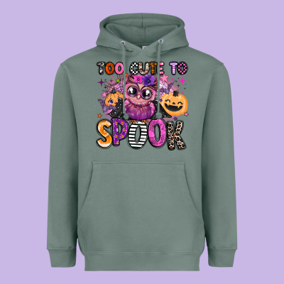Wicked Cute Too Cute To Spook Heavyweight Hoodie Designed By Barkaloodesign
