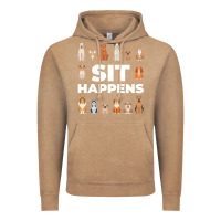 Vintage Coffee Dog Funny S It Happens Pet Sitting Design Vintage Hoodie - trangStudio