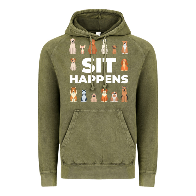 Dog Funny S It Happens Pet Sitting Design Vintage Hoodie by trangStudio | Teevron