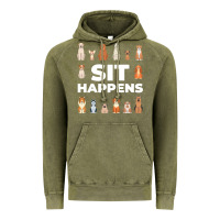Vintage Olive Dog Funny S It Happens Pet Sitting Design Vintage Hoodie - trangStudio