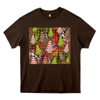 Chocolate Brown Christmas cakes western Heavy Core Tee - Jasminsmagicworld