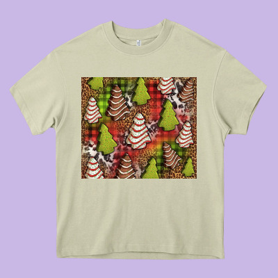 Christmas Cakes Western Heavy Core Tee Designed By Jasminsmagicworld