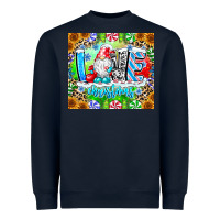 Navy Love Christmas gnome Heavyweight Sweatshirt - CowhideDigitalArt
