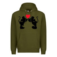 Army Green Minnie Mouse Premium Hoodie - CowhideDigitalArt