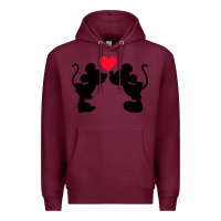 Burgundy Minnie Mouse Premium Hoodie - CowhideDigitalArt