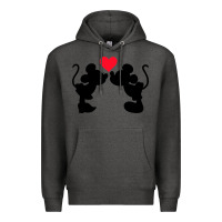 Charcoal Heather Minnie Mouse Premium Hoodie - CowhideDigitalArt