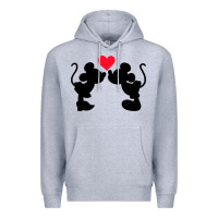 Heather Grey Minnie Mouse Premium Hoodie - CowhideDigitalArt