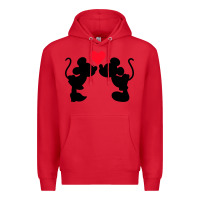 Red Minnie Mouse Premium Hoodie - CowhideDigitalArt