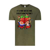 Vintage Olive its fine were fine everything is fine Vintage Tee - CowGirlArtShop