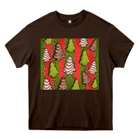 Chocolate Brown Christmas cakes leopard Heavy Core Tee - Jasminsmagicworld