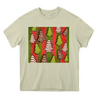Mossy Christmas cakes leopard Heavy Core Tee - Jasminsmagicworld
