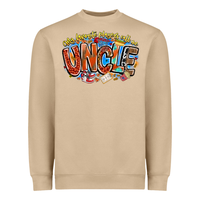 My Favorite Players Call Me Uncle Basketball Heavyweight Sweatshirt by CowhideDigitalArt | Teevron