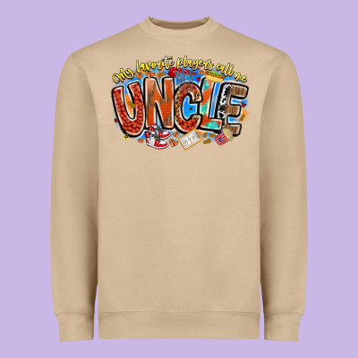 My Favorite Players Call Me Uncle Basketball Heavyweight Sweatshirt Designed By Cowhidedigitalart