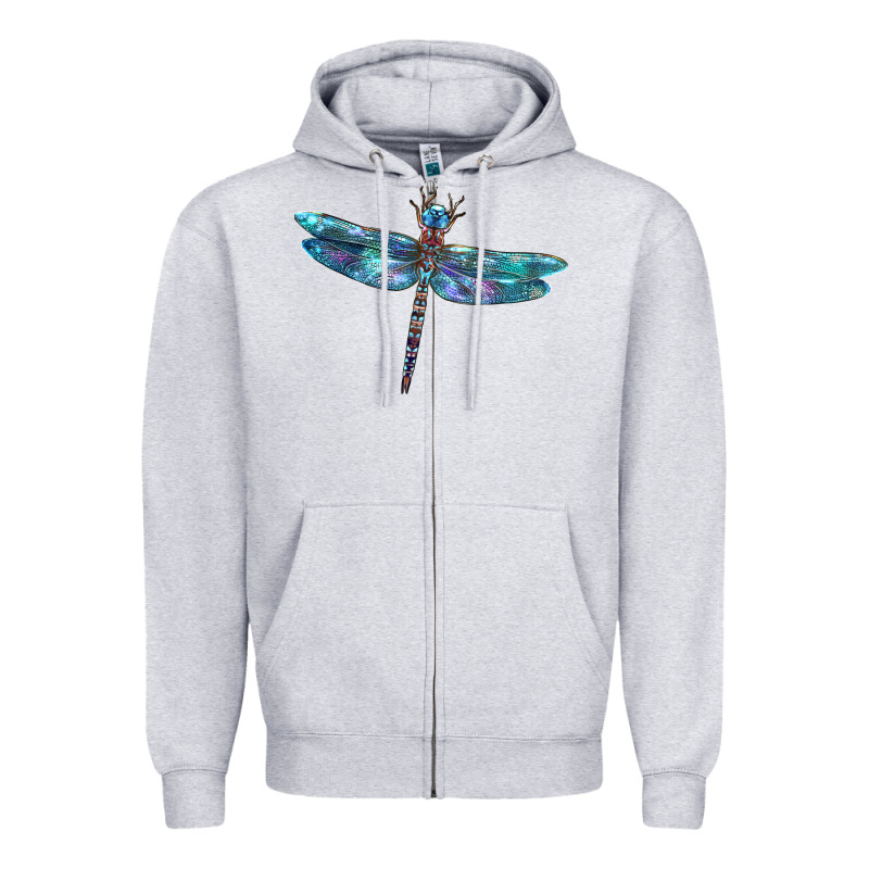 Blue Dragonfly Zipper Hoodie by LillyAllenDesigns | Teevron