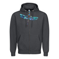 Smoke Blue Dragonfly Zipper Hoodie - LillyAllenDesigns
