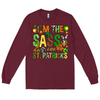 Burgundy I'm the sassy one St. Patrick's Long Sleeve Tee - HowdyJamesFarm