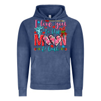 Vintage Denim I love you to the moon and back Valentine's Day Vintage Hoodie - HowdyJamesFarm