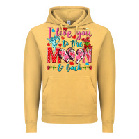 Vintage Mustard I love you to the moon and back Valentine's Day Vintage Hoodie - HowdyJamesFarm