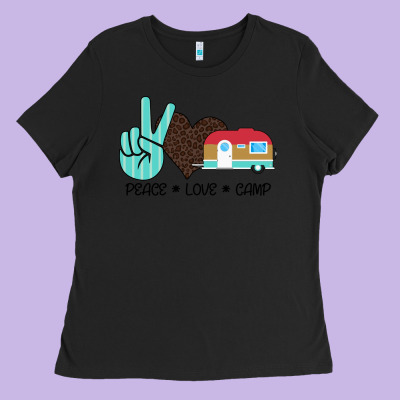 Peace Love Camp Ladies Tee Designed By Bettercallsaul