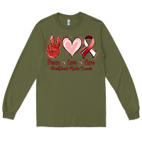Peace Love Cure Heart And Neck Cancer Long Sleeve Tee | Teevron