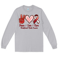 Moon Dust Peace Love Cure Heart And Neck Cancer Long Sleeve Tee - Jasminsmagicworld