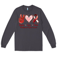 Smoke Peace Love Cure Heart And Neck Cancer Long Sleeve Tee - Jasminsmagicworld