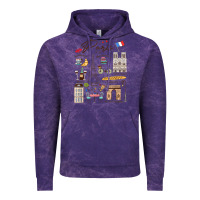Cloud Purple paris bonjour eiffel tower paris lover paris traveling vacay Vintage Hoodie - trangStudio