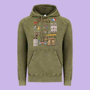 Paris Bonjour Eiffel Tower Paris Lover Paris Traveling Vacay Vintage Hoodie Designed By Trangstudio