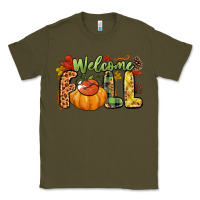 Army Green Welcome Fall Classic Tee - NancyCooperArtShop